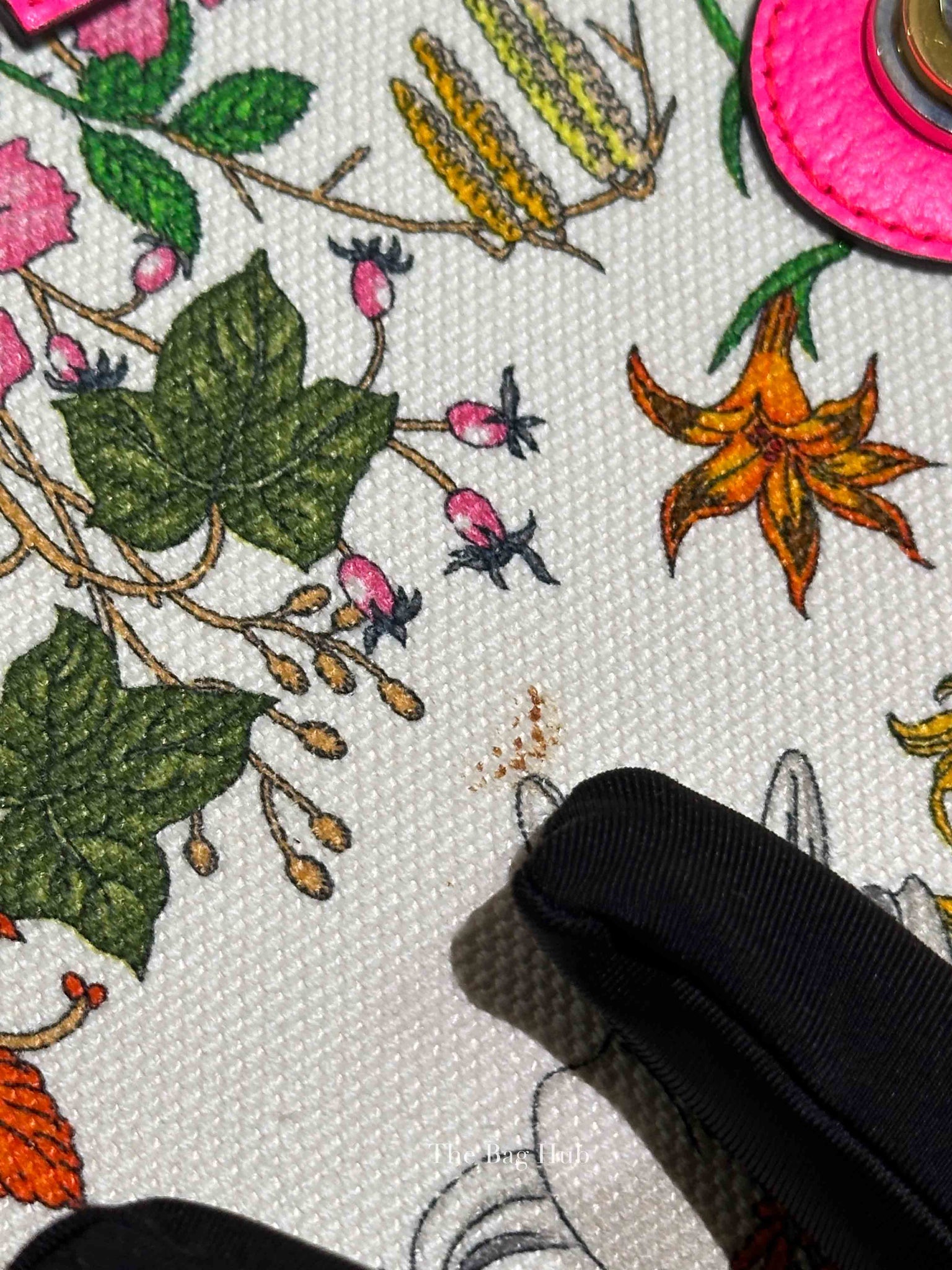 Gucci Pink/Multicolor Floral Canvas Small Tote Bag
