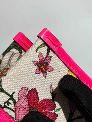 Gucci Pink/Multicolor Floral Canvas Small Tote Bag