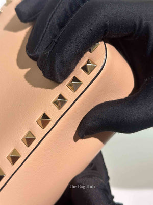 Valentino Beige Leather Rockstud Camera Bag