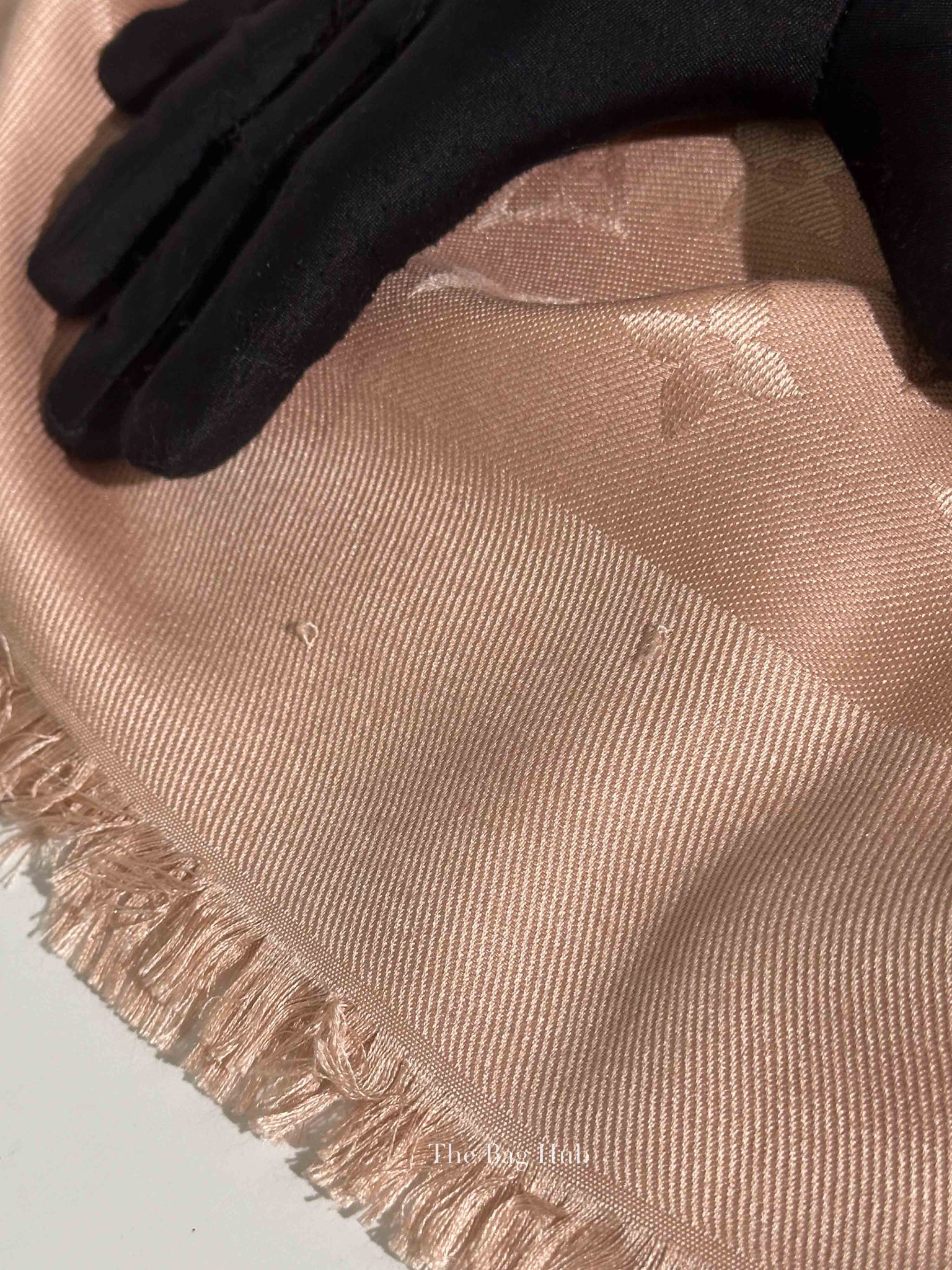 Louis Vuitton Pink Silk/Wool Monogram Shawl Scarf