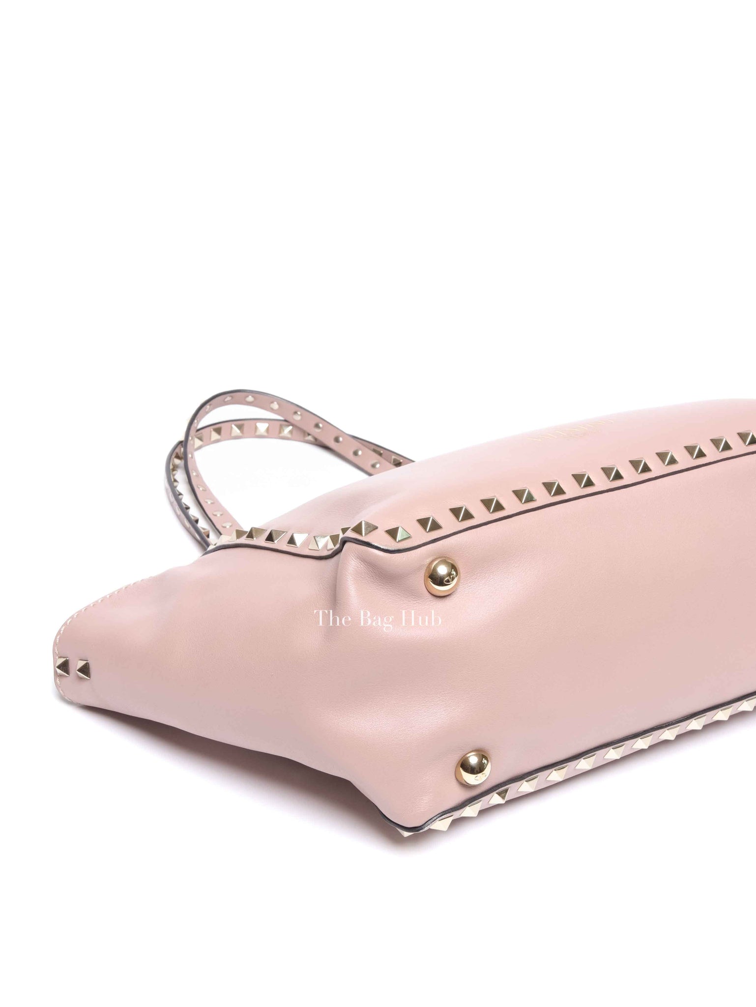 Valentino Garavani Poudre Leather Rockstud Small Trapeze Bag GHW