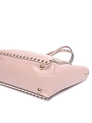 Valentino Garavani Poudre Leather Rockstud Small Trapeze Bag GHW