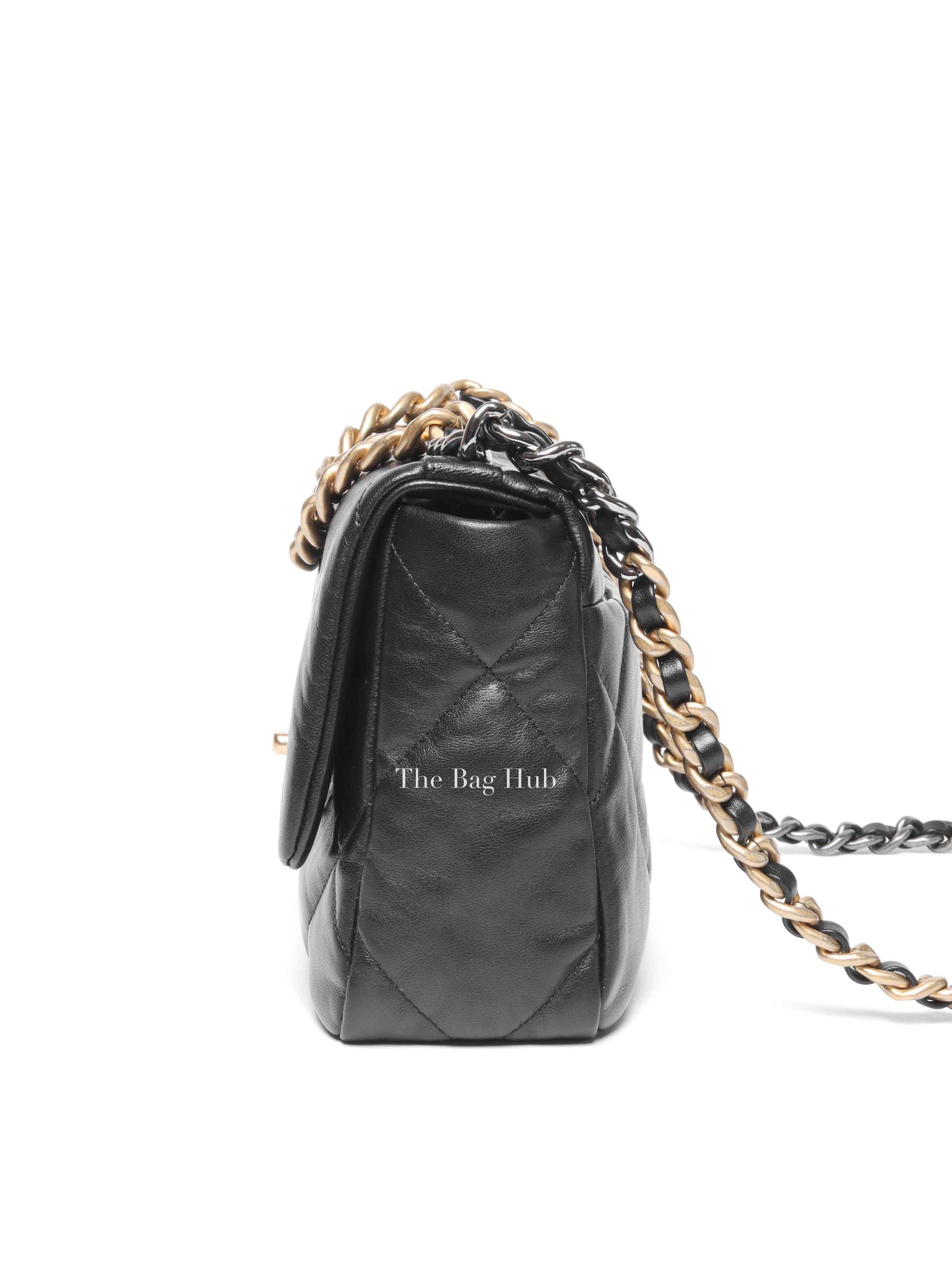 Chanel Black Goatskin C19 Medium Bag GHW