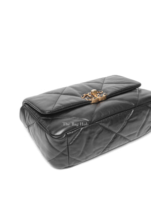 Chanel Black Goatskin C19 Medium Bag GHW