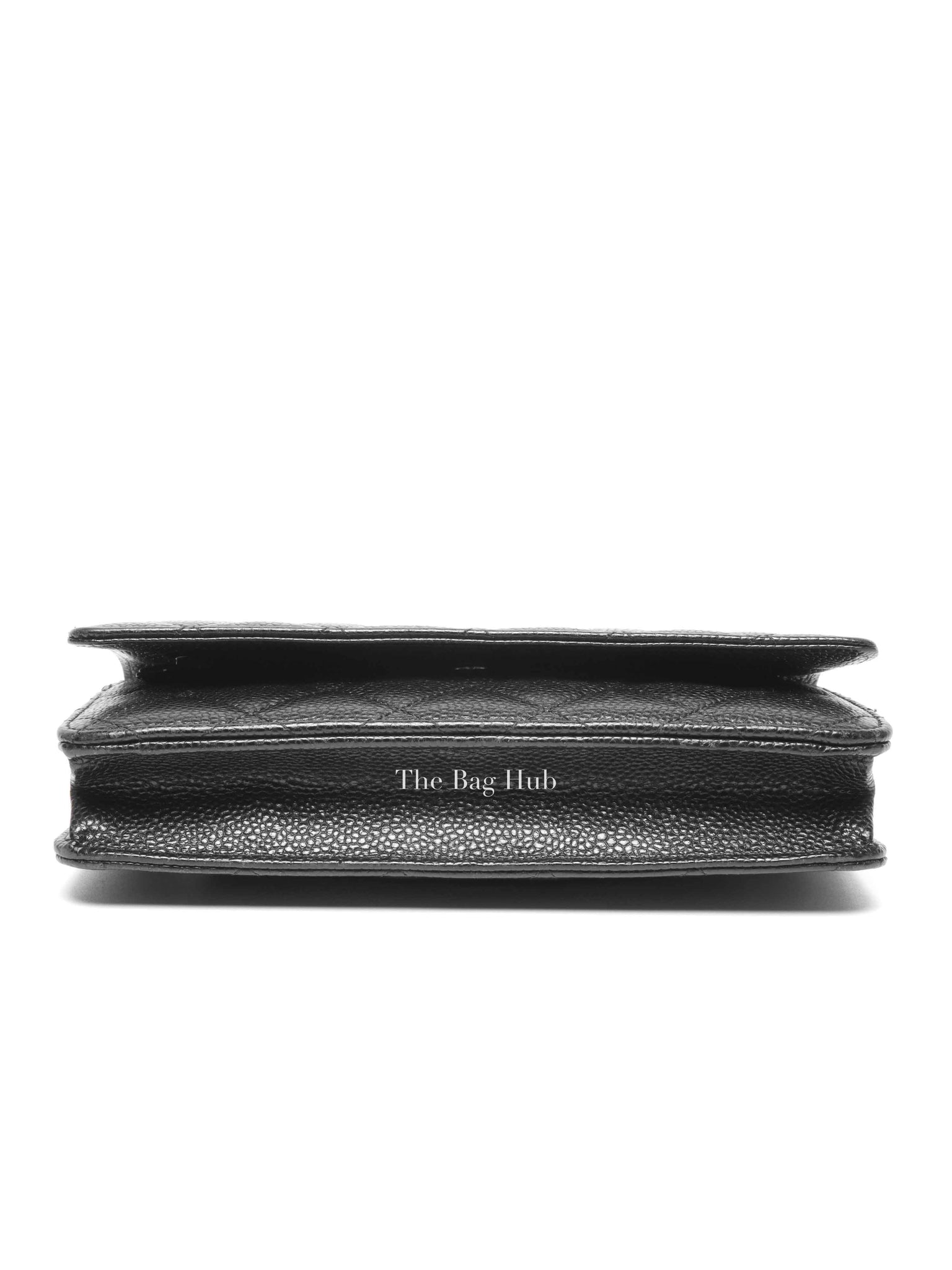 Chanel Black Caviar Quilted Wallet On Chain SHW
