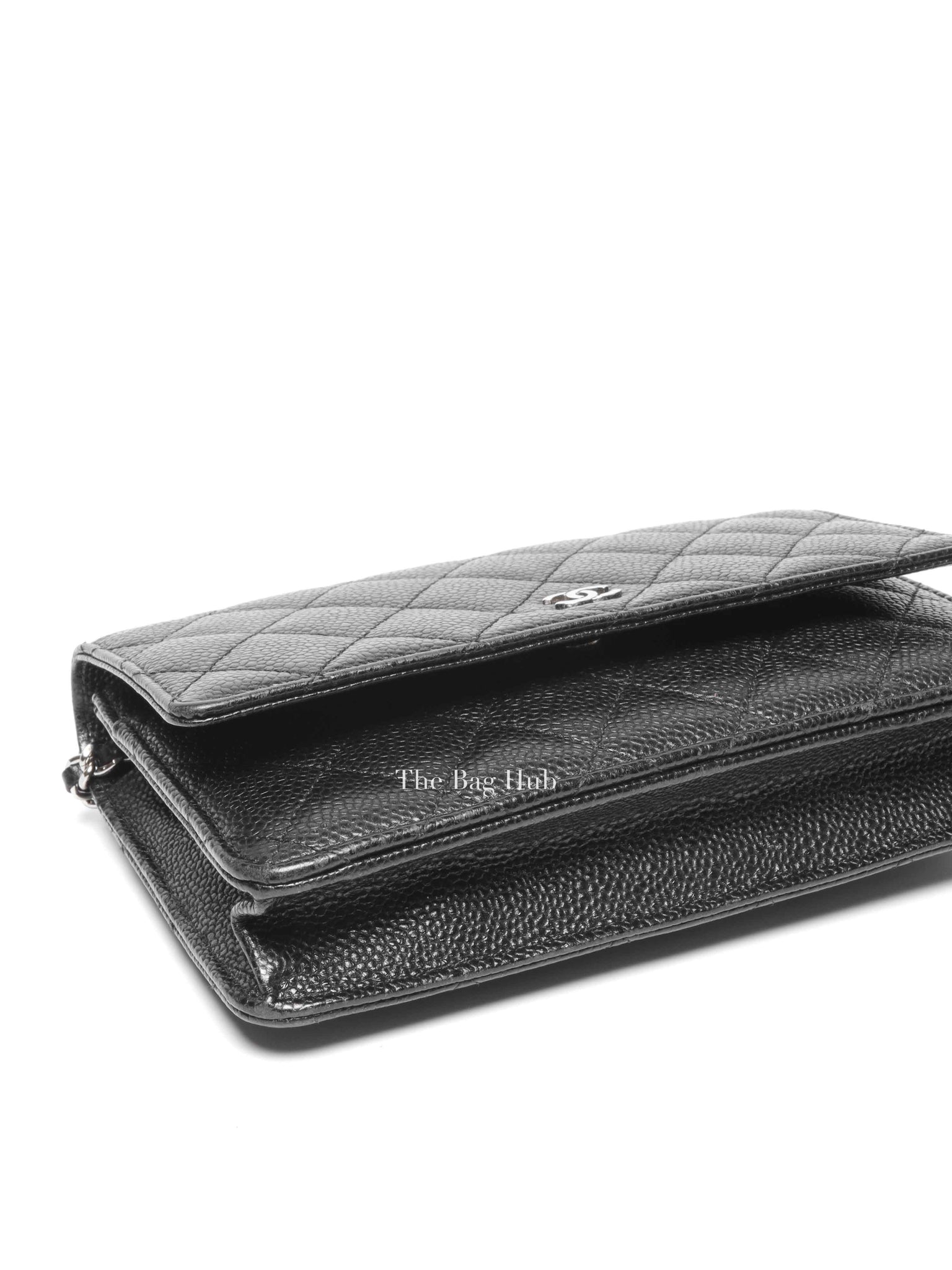 Chanel Black Caviar Quilted Wallet On Chain SHW