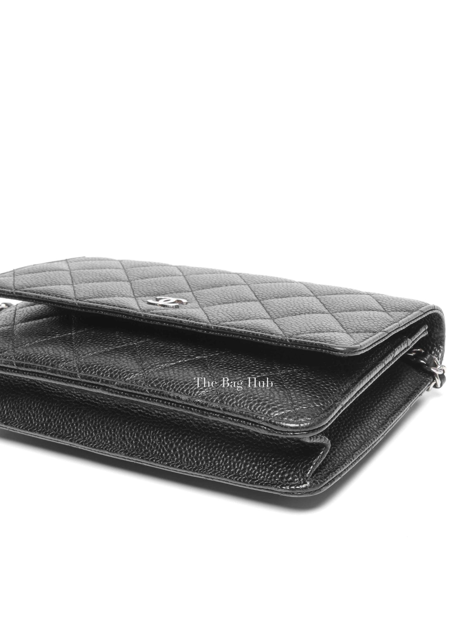 Chanel Black Caviar Quilted Wallet On Chain SHW