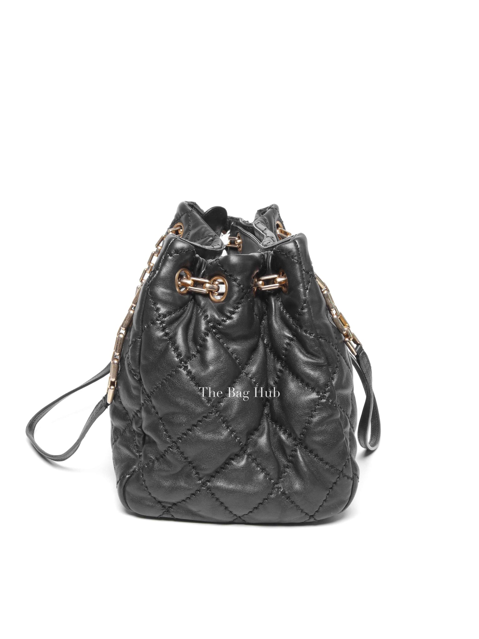 Chanel Black Quilted Leather Retro Chain Tote Bag GHW