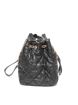 Chanel Black Quilted Leather Retro Chain Tote Bag GHW