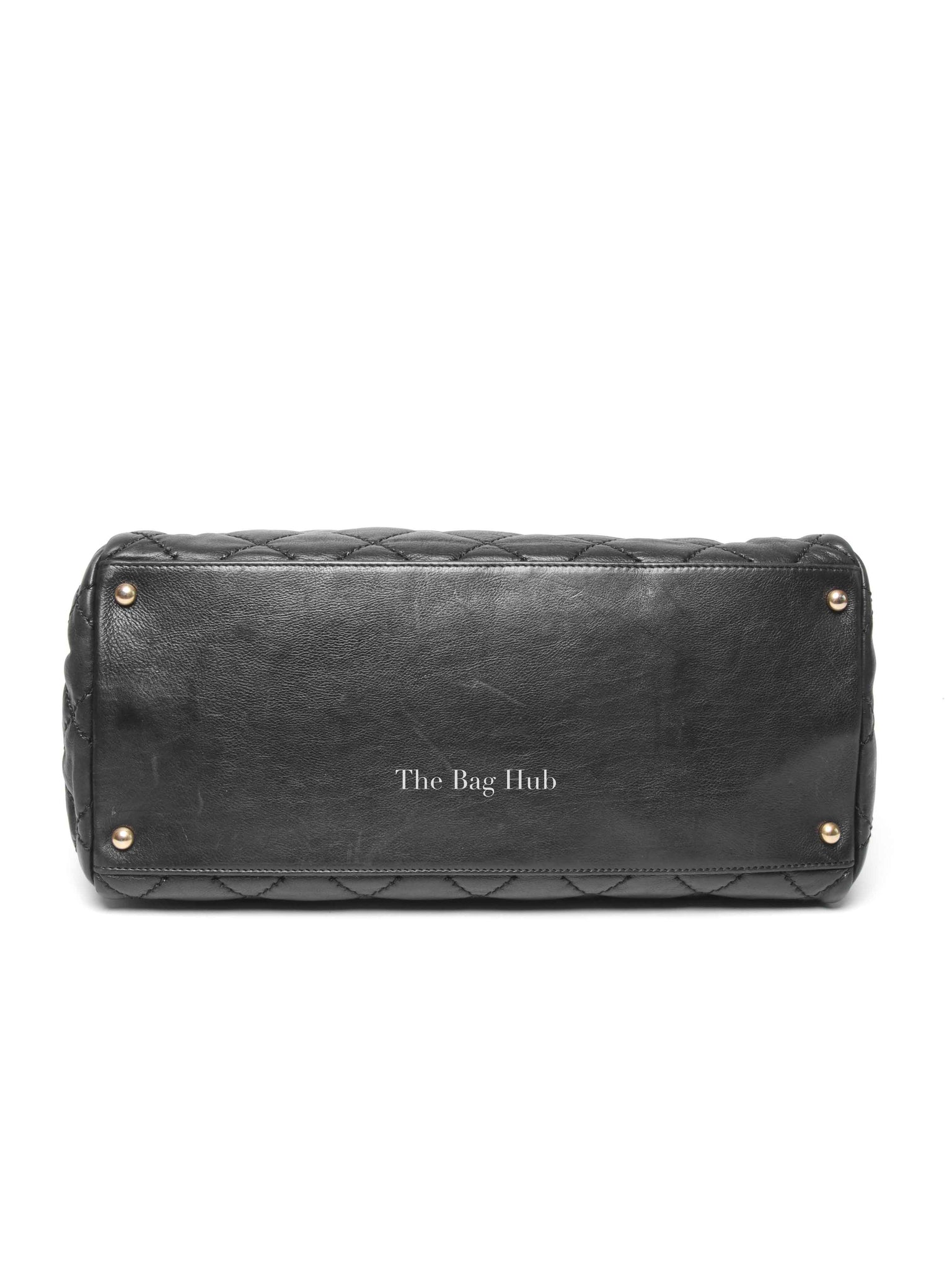Chanel Black Quilted Leather Retro Chain Tote Bag GHW