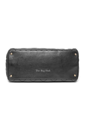 Chanel Black Quilted Leather Retro Chain Tote Bag GHW