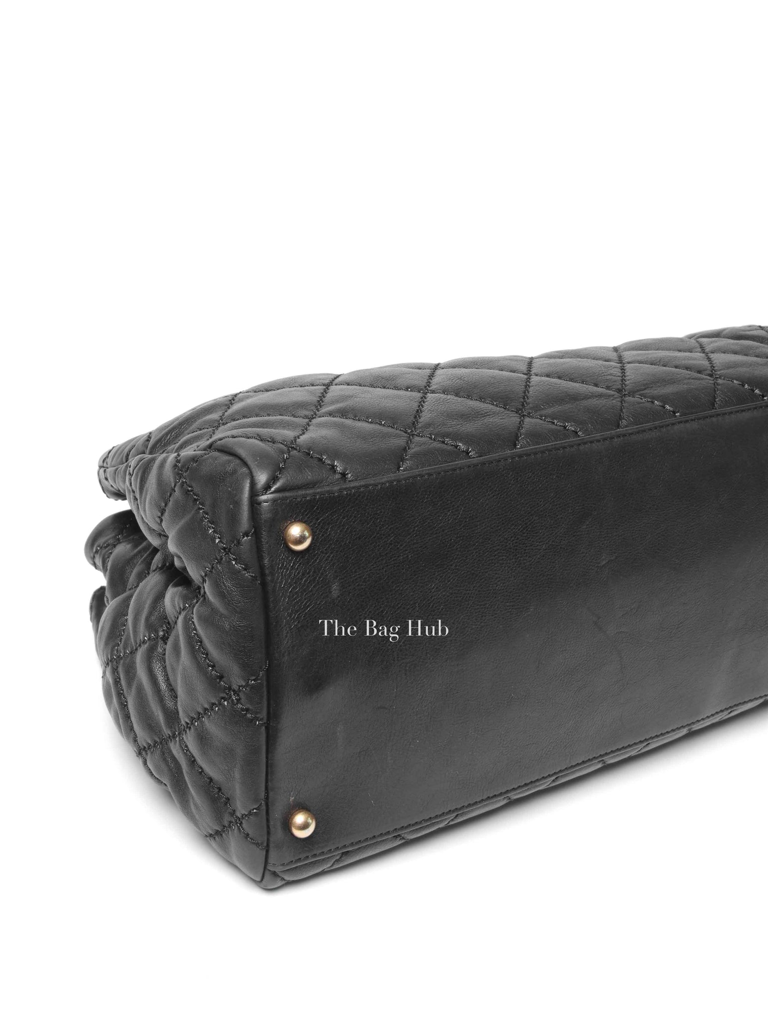 Chanel Black Quilted Leather Retro Chain Tote Bag GHW