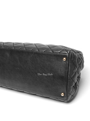 Chanel Black Quilted Leather Retro Chain Tote Bag GHW
