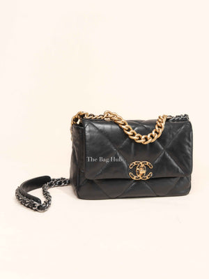 Chanel Black Goatskin C19 Medium Bag GHW