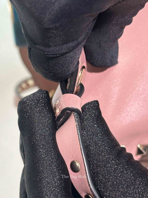 Valentino Garavani Poudre Leather Rockstud Small Trapeze Bag GHW