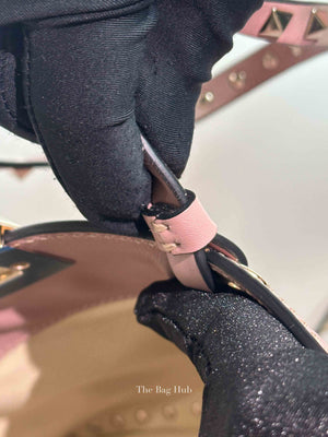 Valentino Garavani Poudre Leather Rockstud Small Trapeze Bag GHW