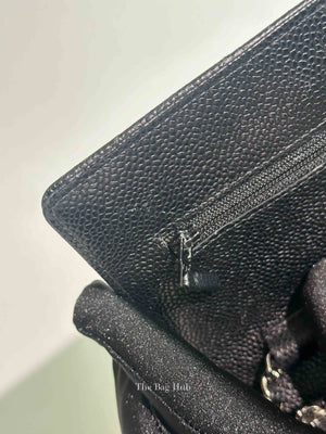 Chanel Black Caviar Quilted Wallet On Chain SHW