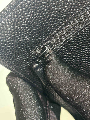 Chanel Black Caviar Quilted Wallet On Chain SHW