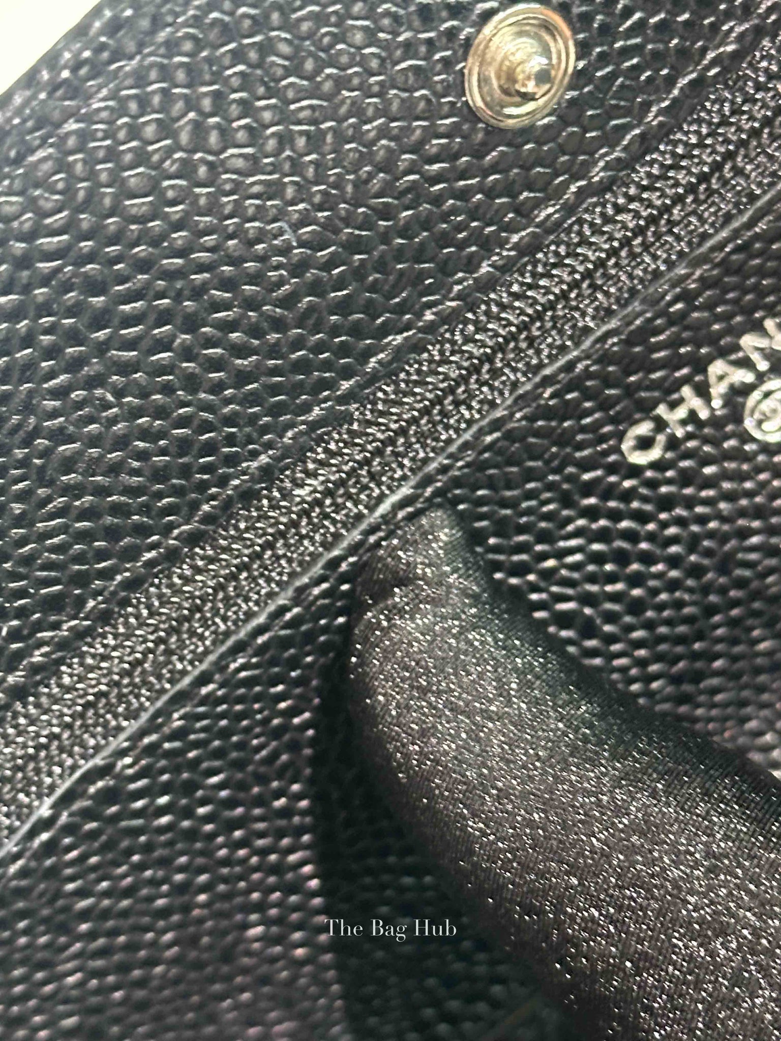 Chanel Black Caviar Quilted Wallet On Chain SHW