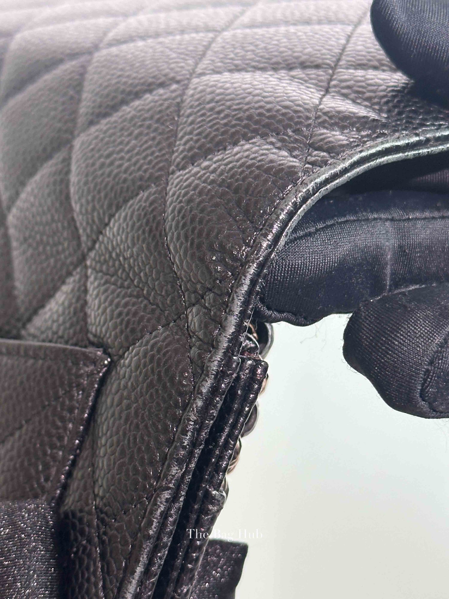 Chanel Black Caviar Quilted Wallet On Chain SHW