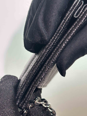 Chanel Black Caviar Quilted Wallet On Chain SHW