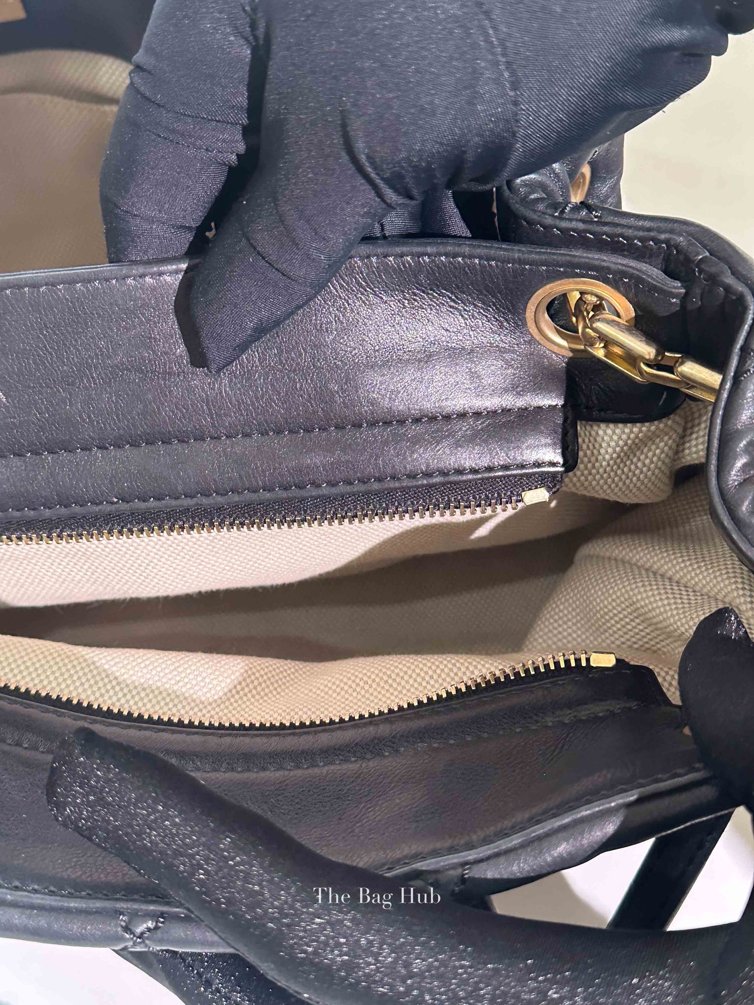 Chanel Black Quilted Leather Retro Chain Tote Bag GHW