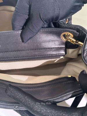 Chanel Black Quilted Leather Retro Chain Tote Bag GHW