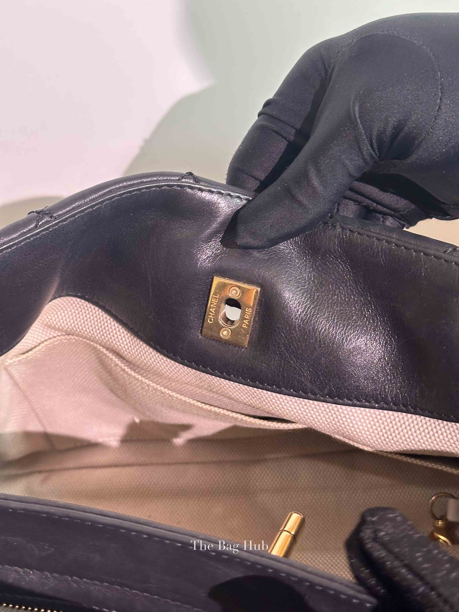 Chanel Black Quilted Leather Retro Chain Tote Bag GHW