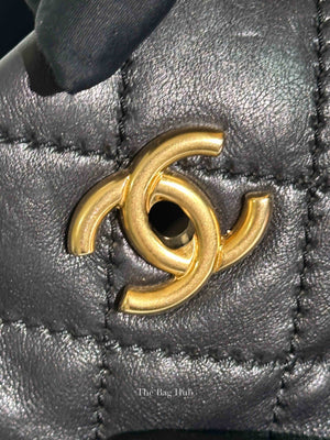 Chanel Black Quilted Leather Retro Chain Tote Bag GHW