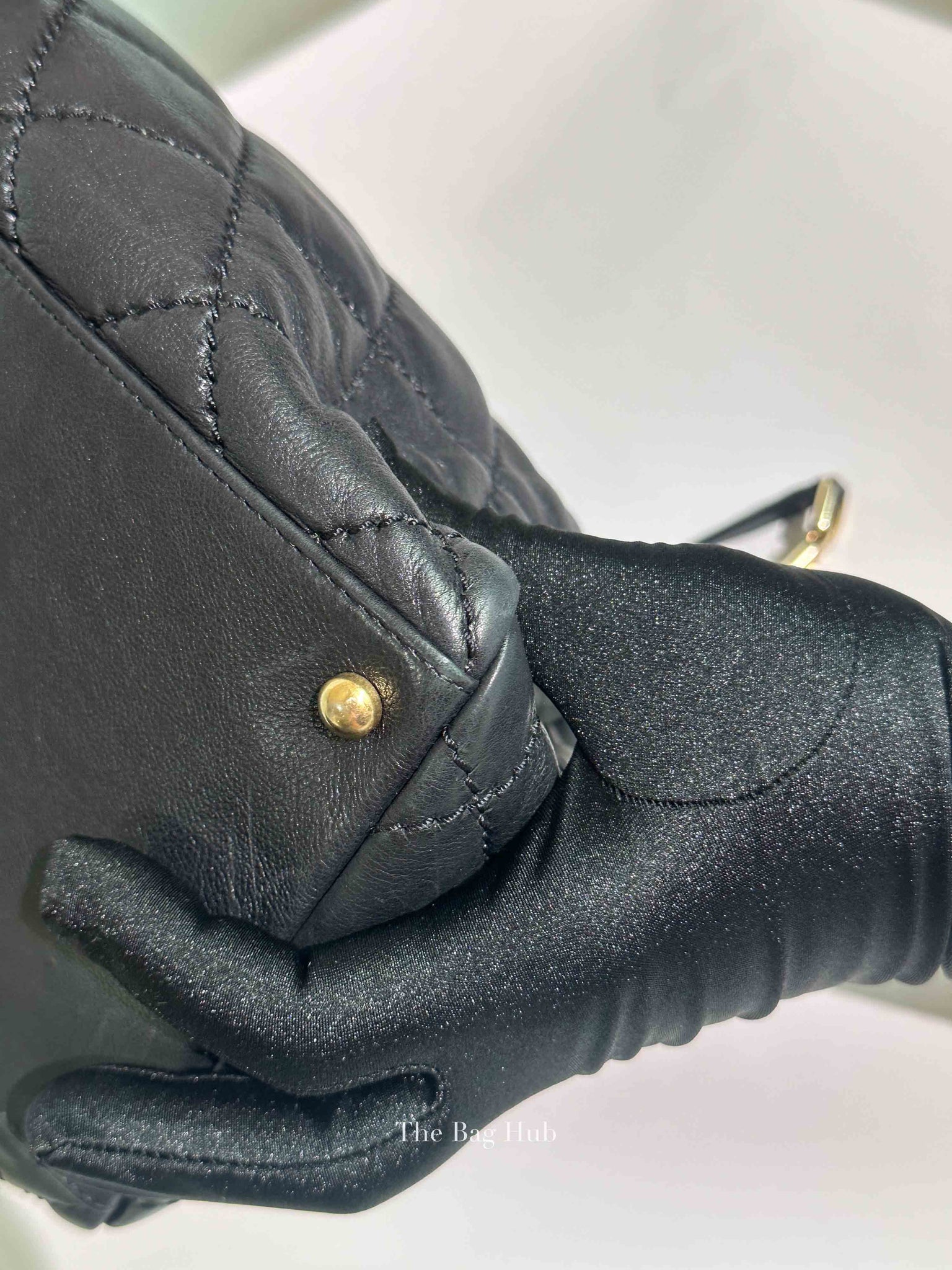 Chanel Black Quilted Leather Retro Chain Tote Bag GHW