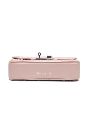 Prada Cipria Nappa Gaufre Sound Chain Flap Small Shoulder Bag