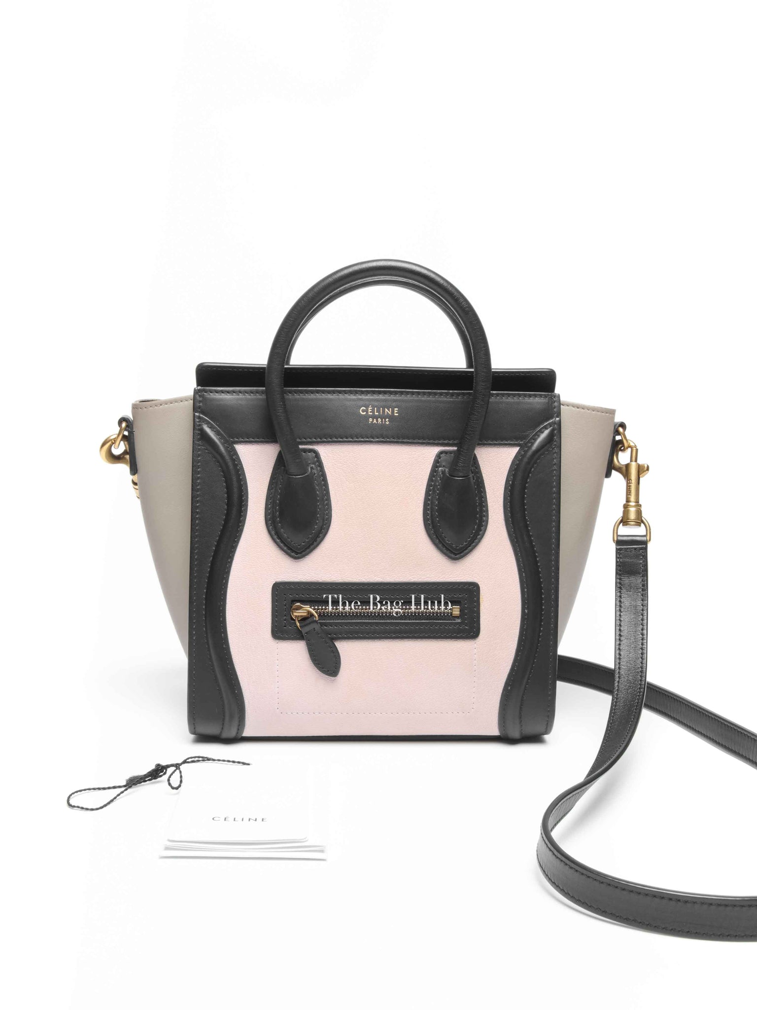 Celine Tri-Color Smooth Drummed Calfskin Nano Luggage Bag