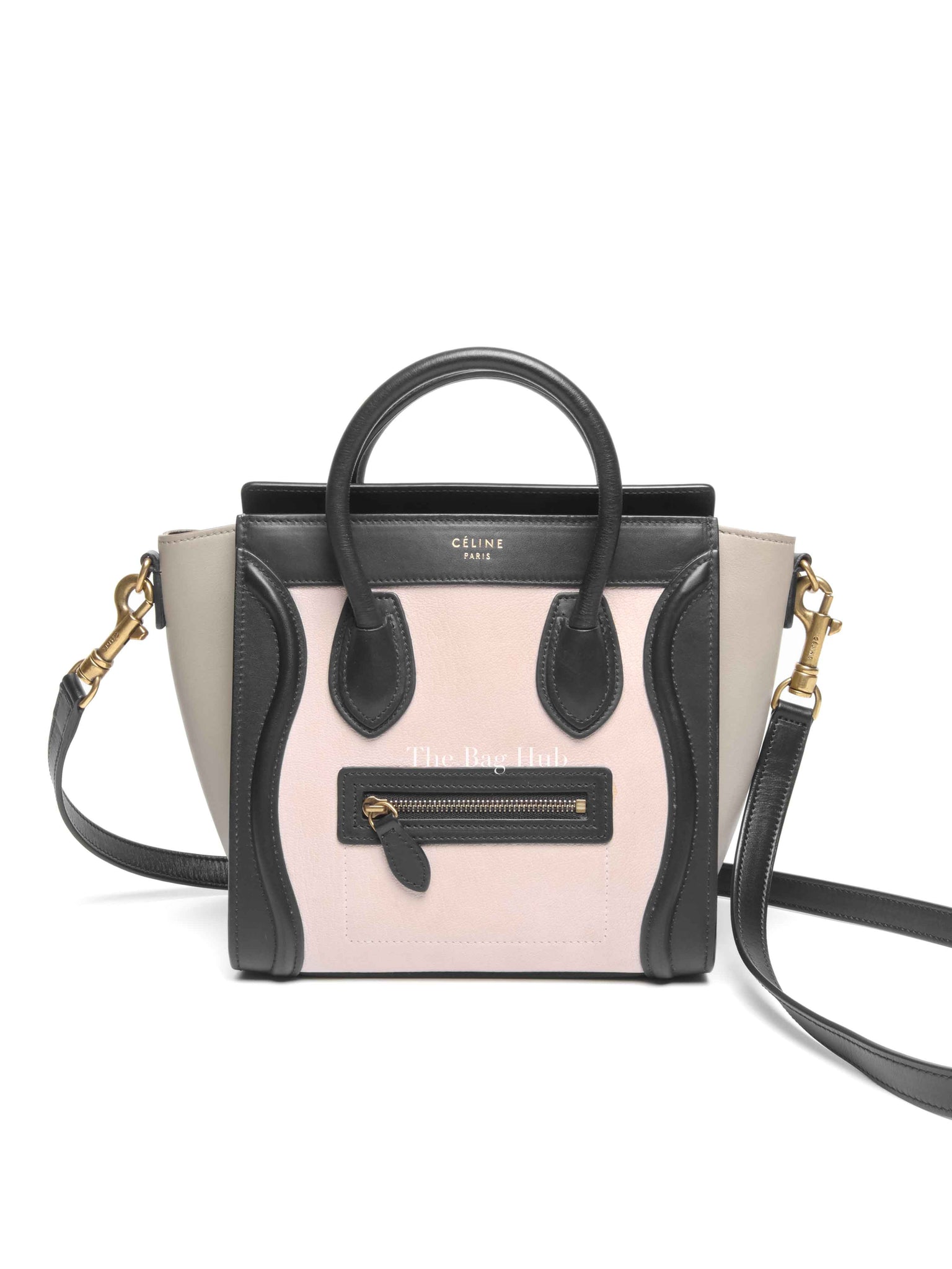 Celine Tri-Color Smooth Drummed Calfskin Nano Luggage Bag