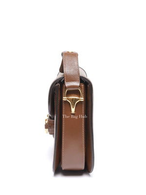 Gucci Brown GG Supreme Canvas Horsebit 1955 Medium Shoulder Bag