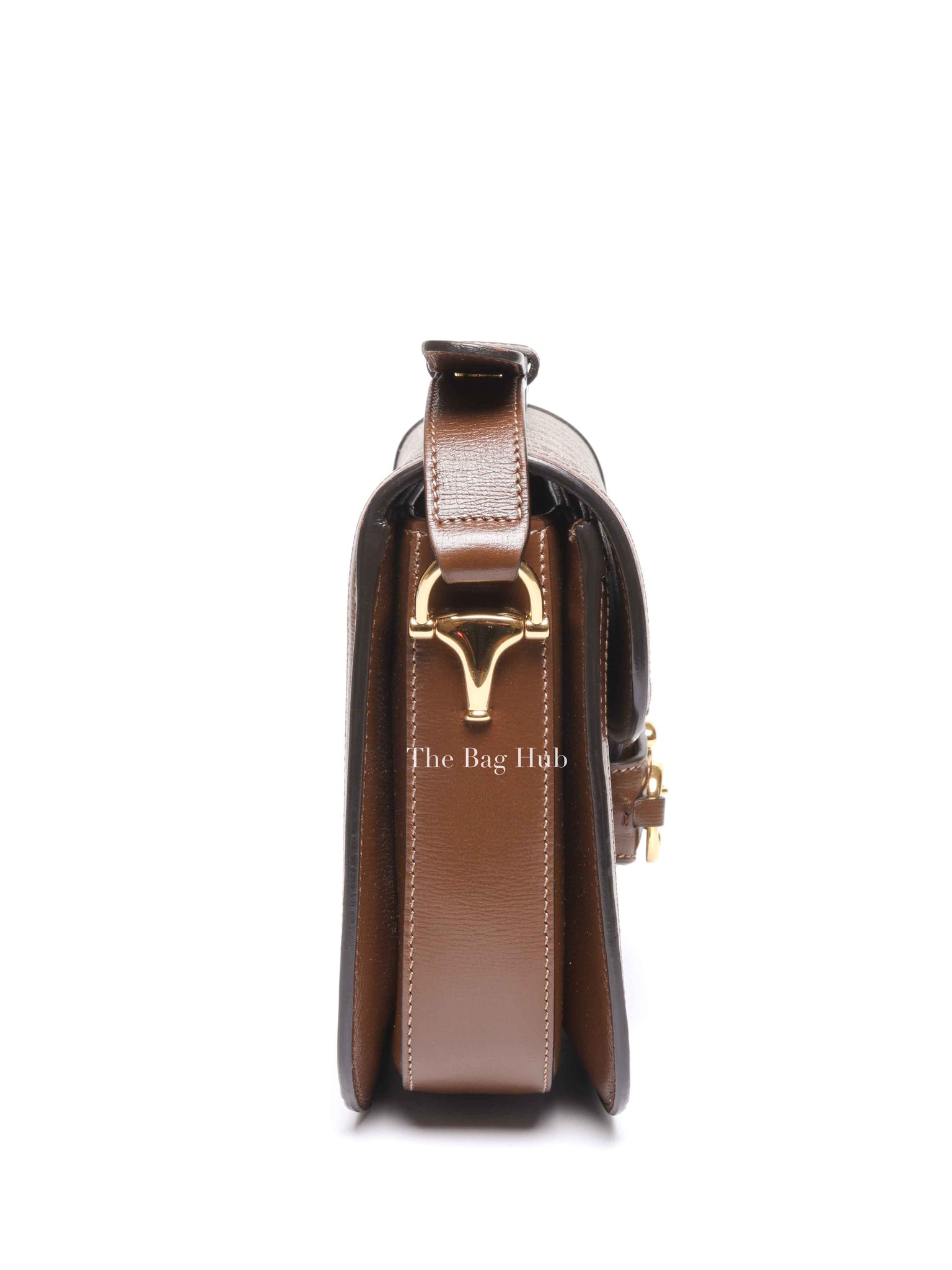 Gucci Brown GG Supreme Canvas Horsebit 1955 Medium Shoulder Bag