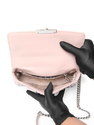 Prada Cipria Nappa Gaufre Sound Chain Flap Small Shoulder Bag
