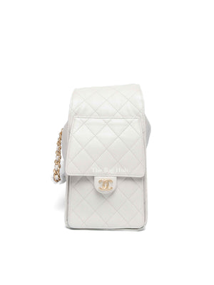 Chanel Gray Caviar Quilted C25 Medium Bag GHW