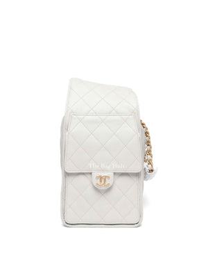 Chanel Gray Caviar Quilted C25 Medium Bag GHW