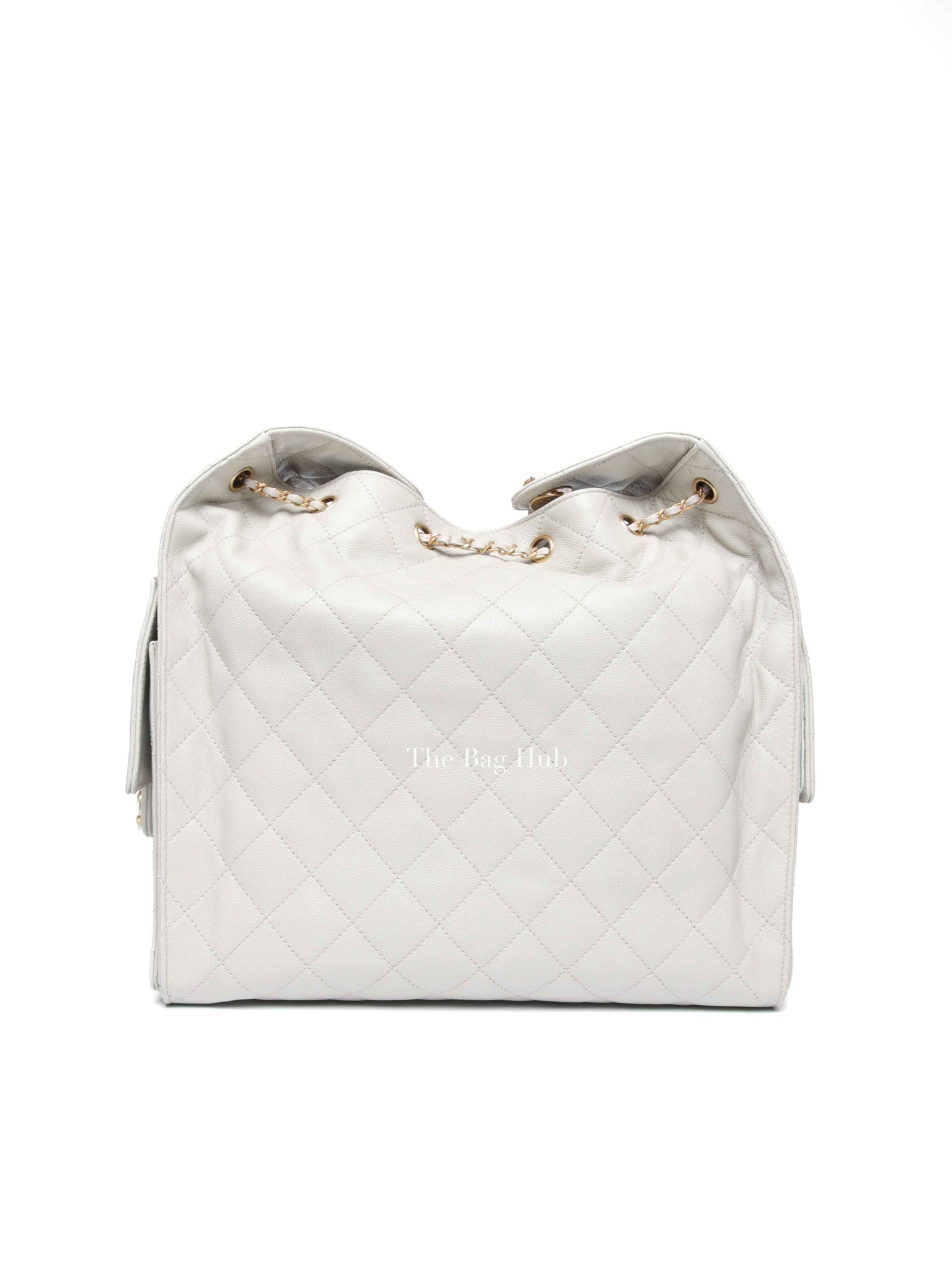 Chanel Gray Caviar Quilted C25 Medium Bag GHW