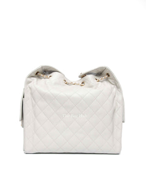 Chanel Gray Caviar Quilted C25 Medium Bag GHW