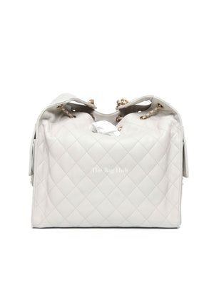 Chanel Gray Caviar Quilted C25 Medium Bag GHW