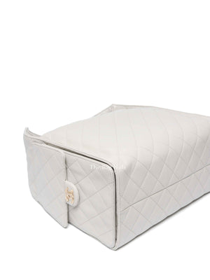 Chanel Gray Caviar Quilted C25 Medium Bag GHW