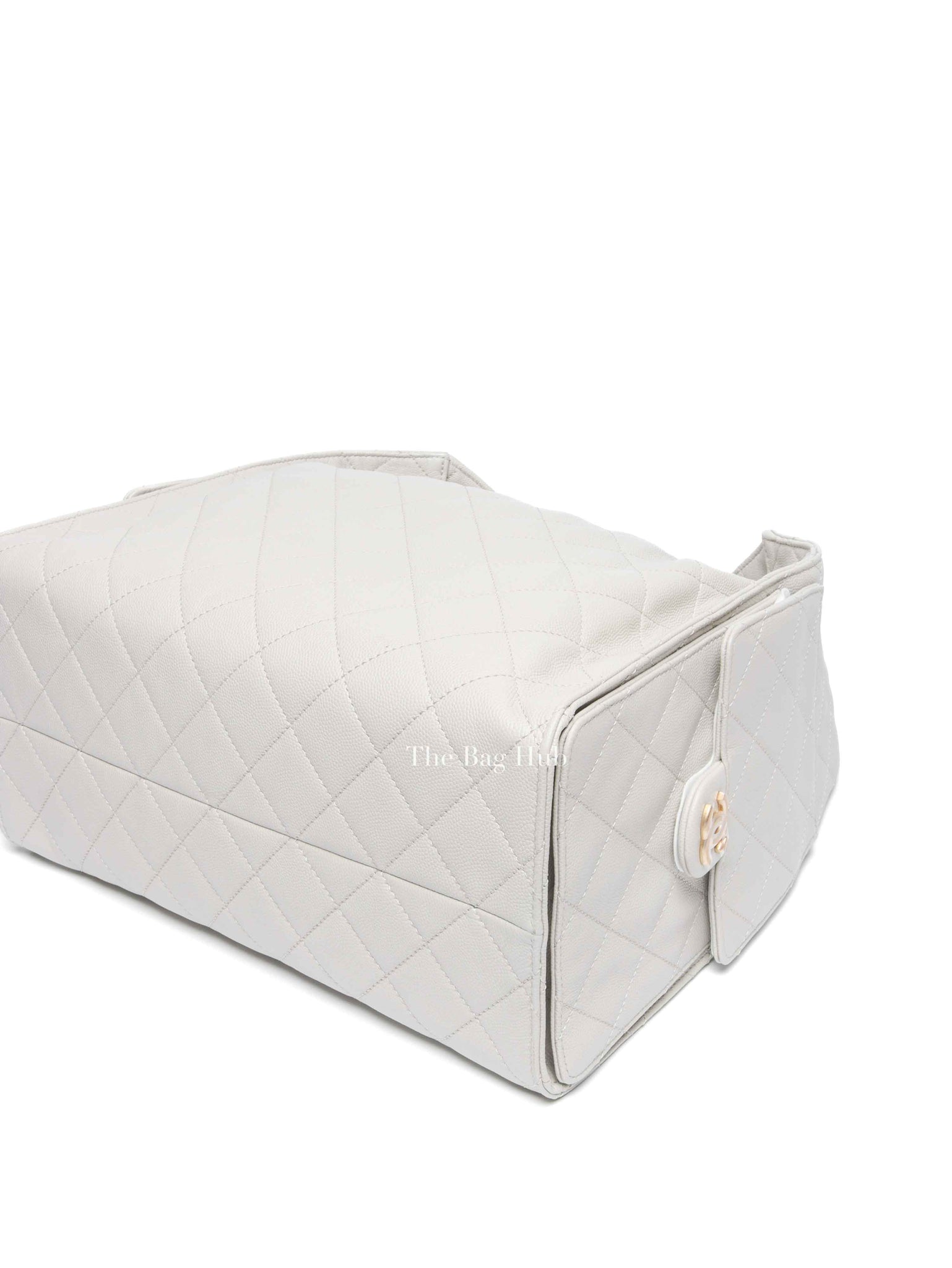 Chanel Gray Caviar Quilted C25 Medium Bag GHW