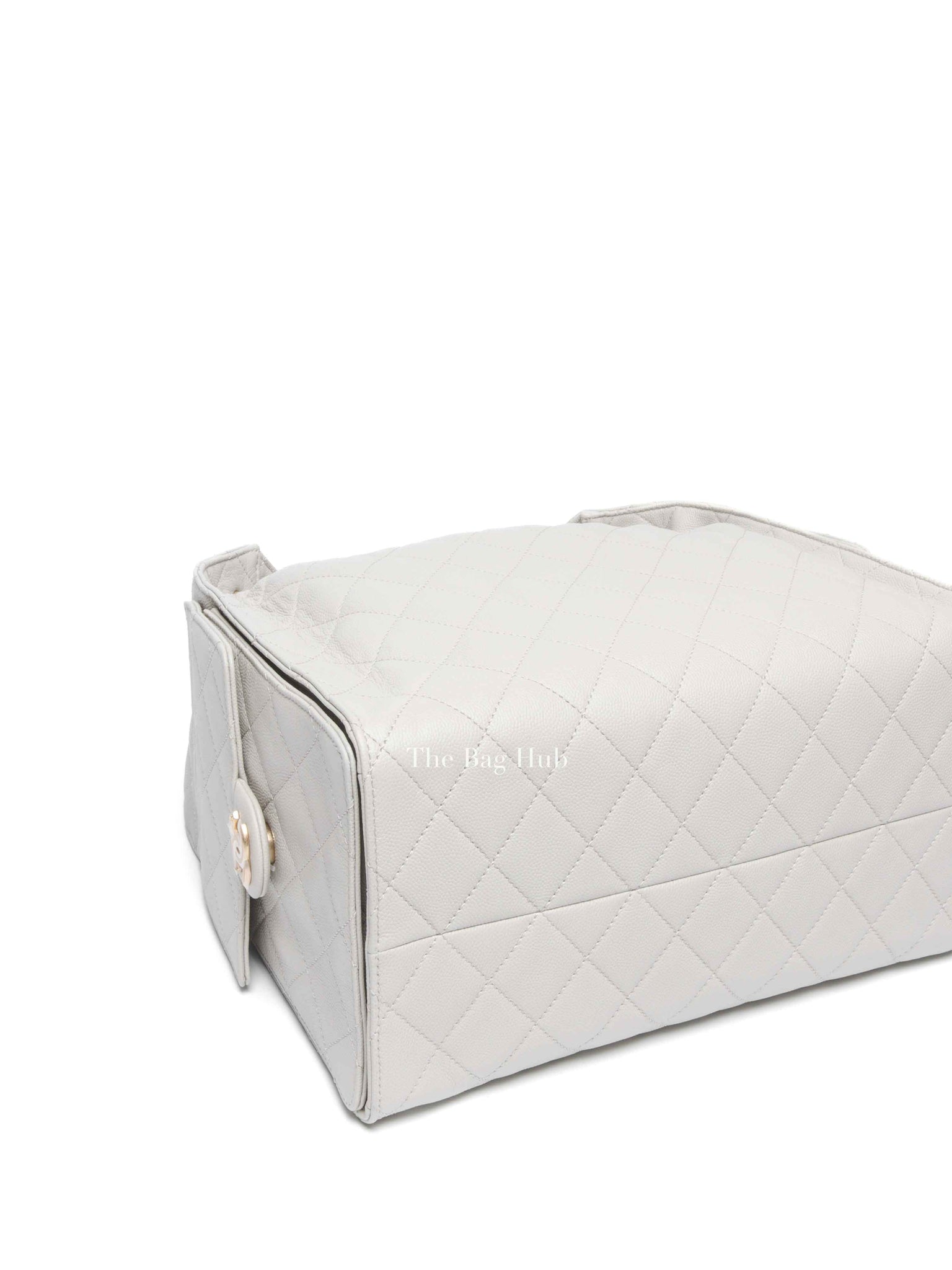 Chanel Gray Caviar Quilted C25 Medium Bag GHW