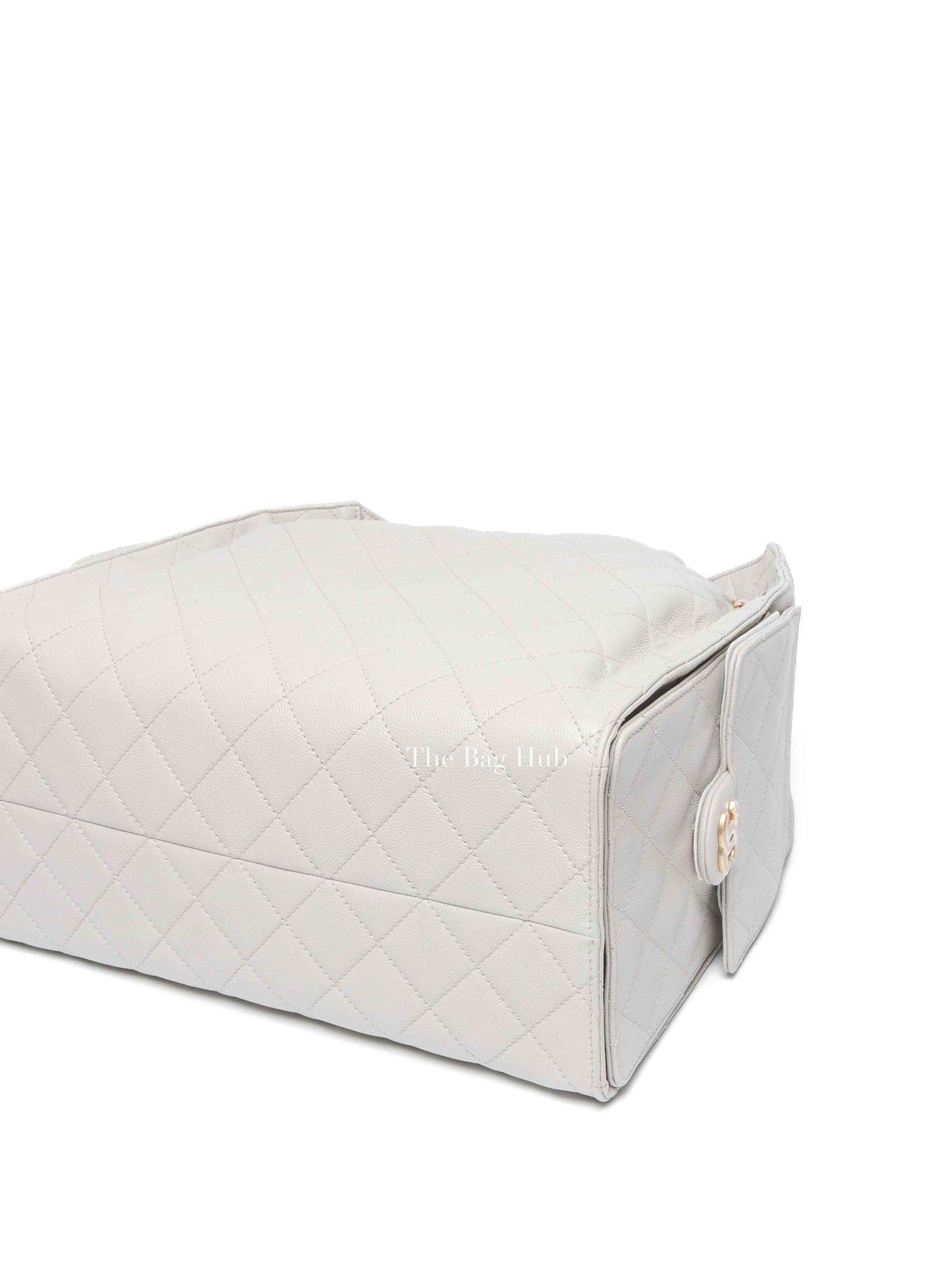 Chanel Gray Caviar Quilted C25 Medium Bag GHW
