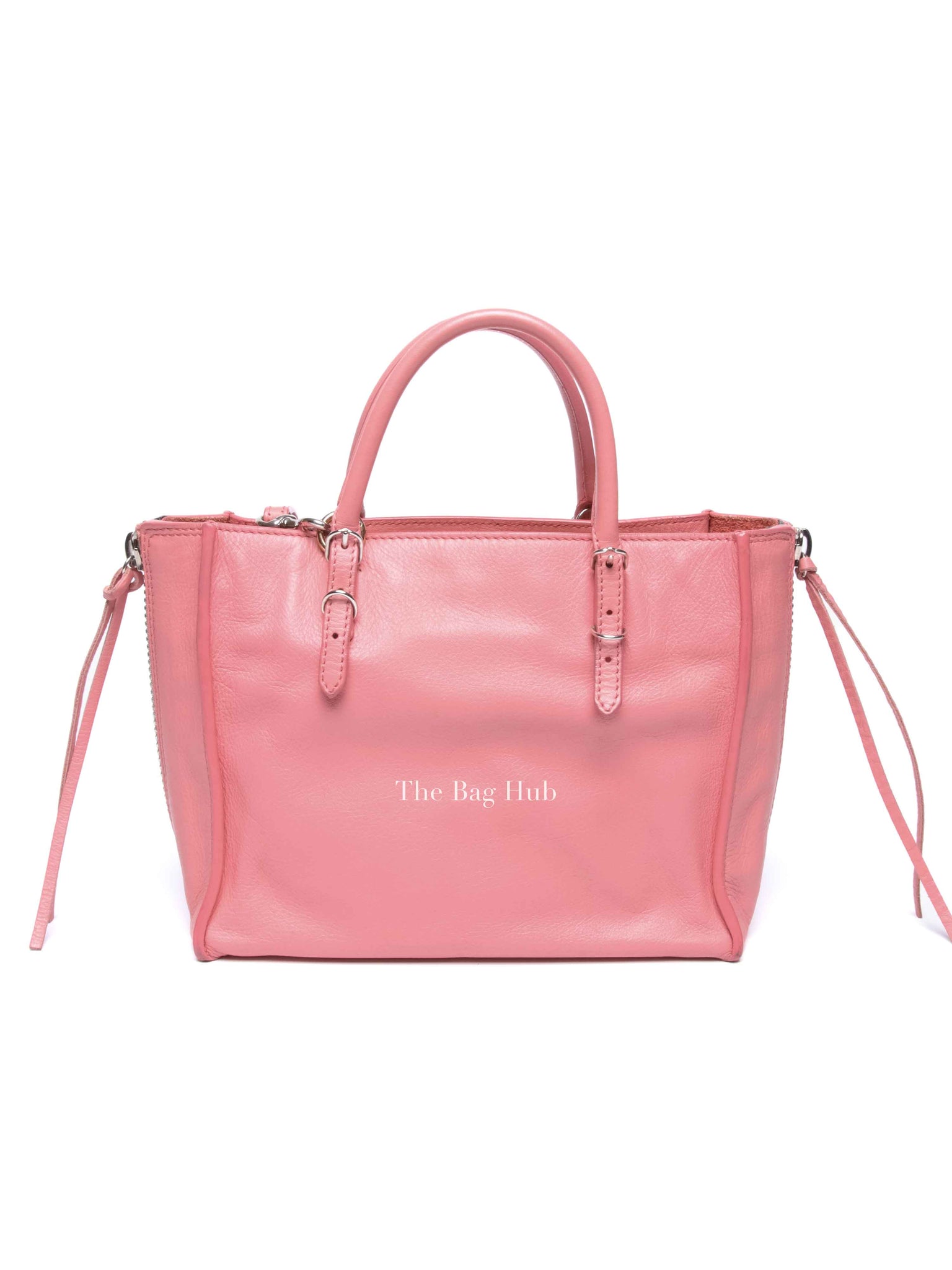 Balenciaga Pink Leather Mini Metallic Edge Papier A4 Tote Bag