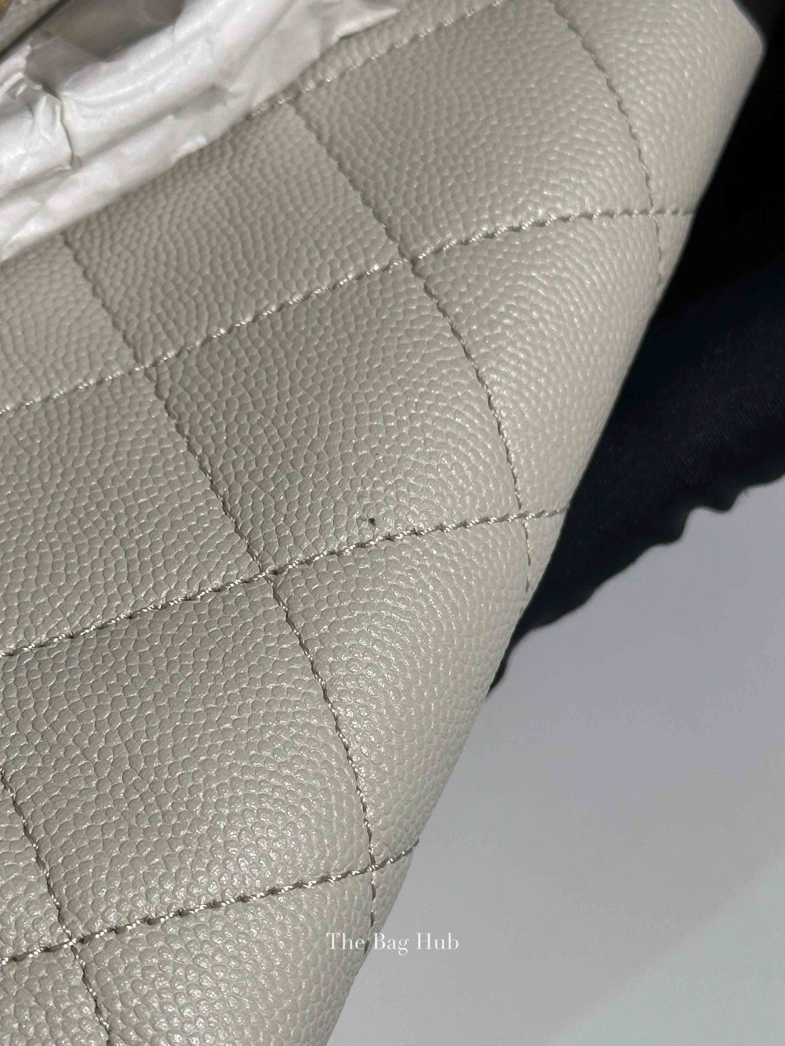 Chanel Gray Caviar Quilted C25 Medium Bag GHW