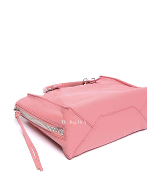 Balenciaga Pink Leather Mini Metallic Edge Papier A4 Tote Bag