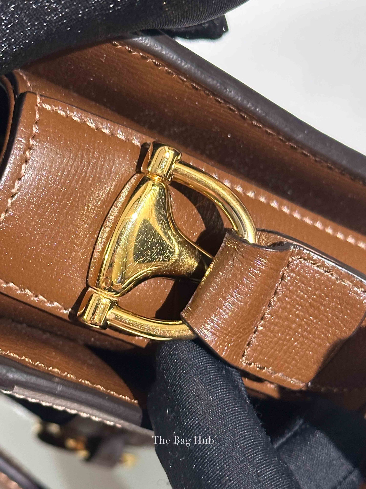 Gucci Brown GG Supreme Canvas Horsebit 1955 Medium Shoulder Bag