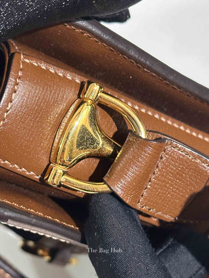 Gucci Brown GG Supreme Canvas Horsebit 1955 Medium Shoulder Bag